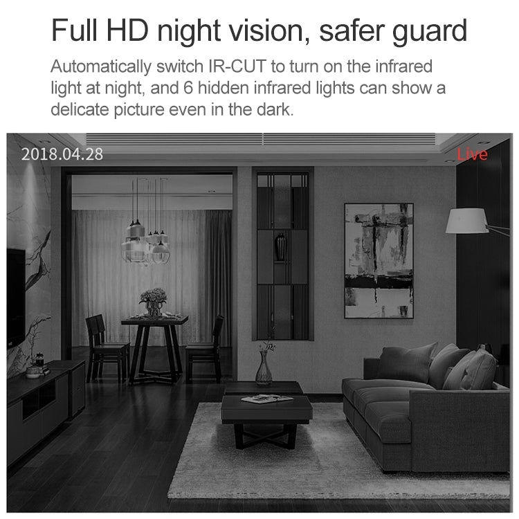 SECTEC IL-HIP291G-2M-AI Black Camera Indoor Home Wireless Wifi Intelligent Automatic Tracking HD Network Surveillance Camera SECTEC IL-HIP291G-2M-AI Black Camera Indoor Home Wireless Wifi Intelligent Automatic Tracking HD Network Surveillance Camera